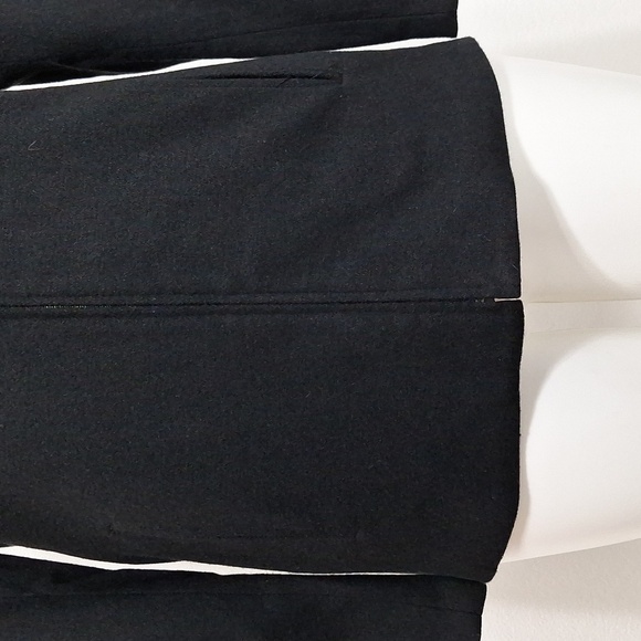 Vintage Leslie Stuart New York Black Minimalist Wool Blend Made in USA Jacket 8P - Picture 3 of 10